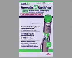 HUMULIN N 100 UNIT/ML KWIKPEN 5 CT Image