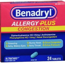 BENADRYL ALLERGY PLUS CONGESTION Oral Pill Image