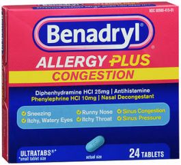 BENADRYL ALLERGY PLUS CONGESTION Oral Pill Image