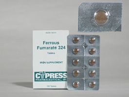 Ferrous fumarate Oral Pill Image